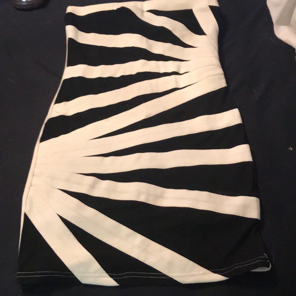 Black and white sexy dress